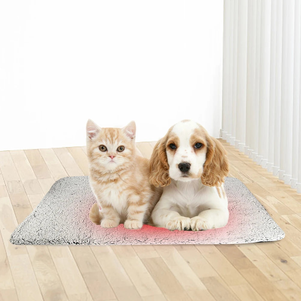 Self-Warming Pet Bed Mat — Cozy Indoor Blanket for Small Cats & Dogs, No Electricity