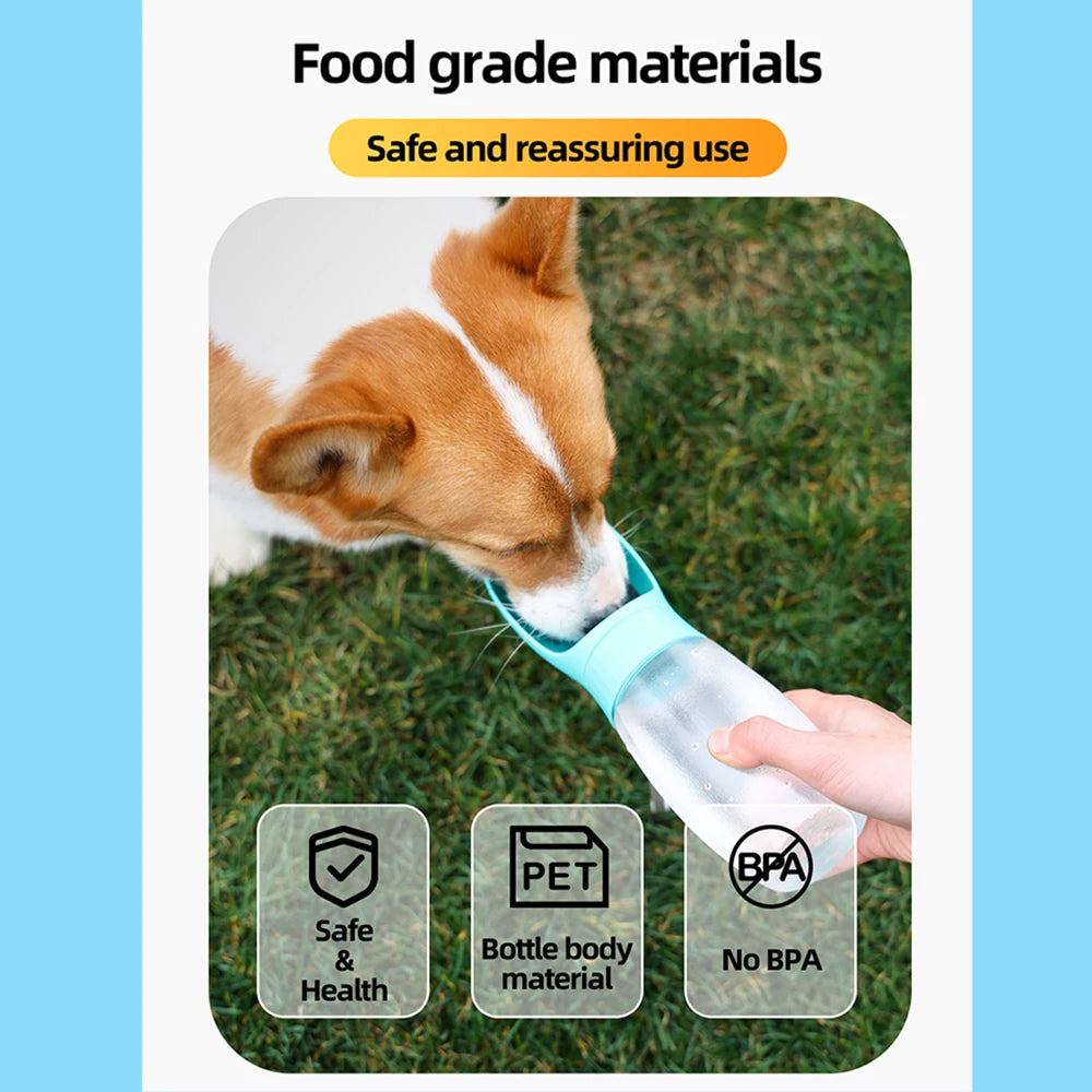 Portable Dog Water Bottle — Leak-Proof Travel Dispenser for Dogs & Cats
