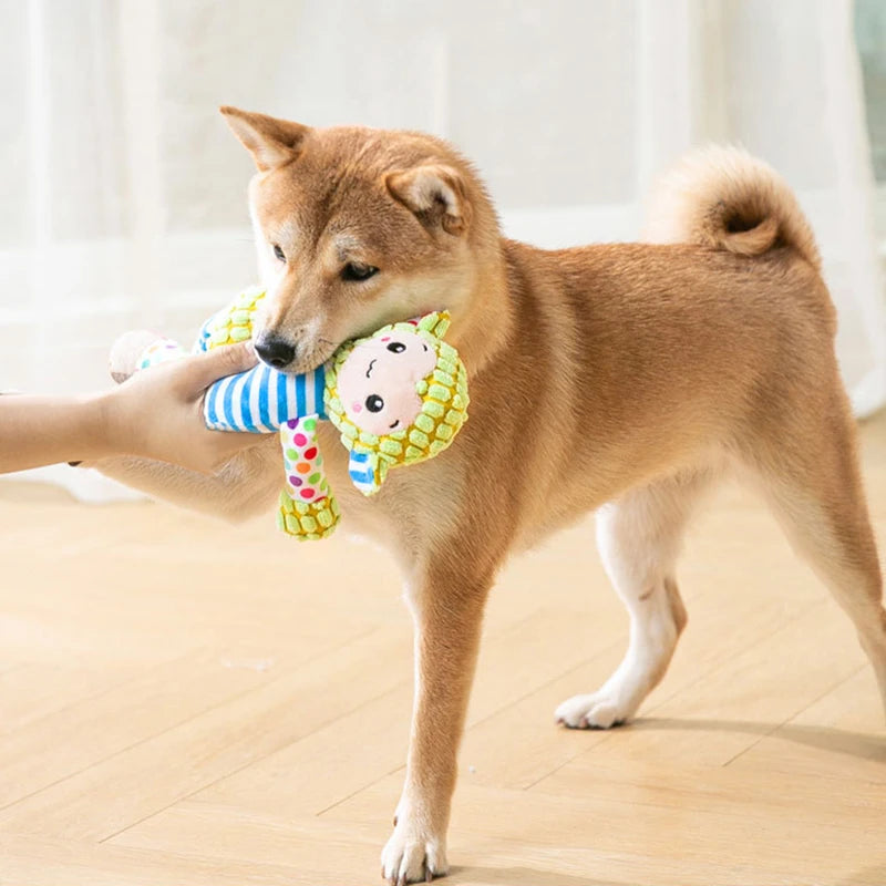 Squeaky Plush Pet Toy — Cute Animal Chew Toy for Dogs & Cats