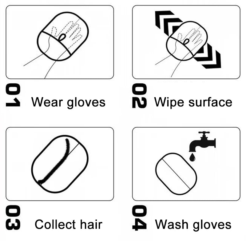 Pet Hair Removal Glove — Reusable Electrostatic Lint & Fur Cleaner for Dogs & Cats