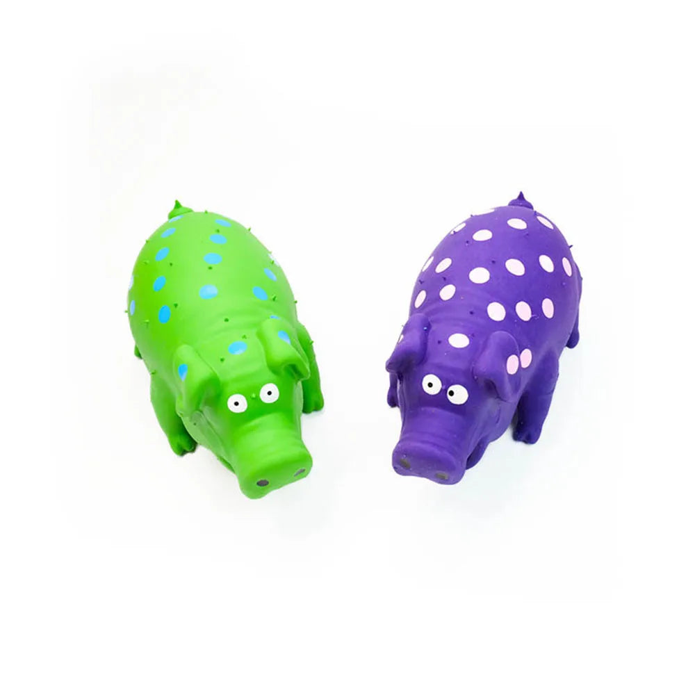 Squeaky Latex Pig Dog Toy — Durable Chew & Molar Toy for Dogs