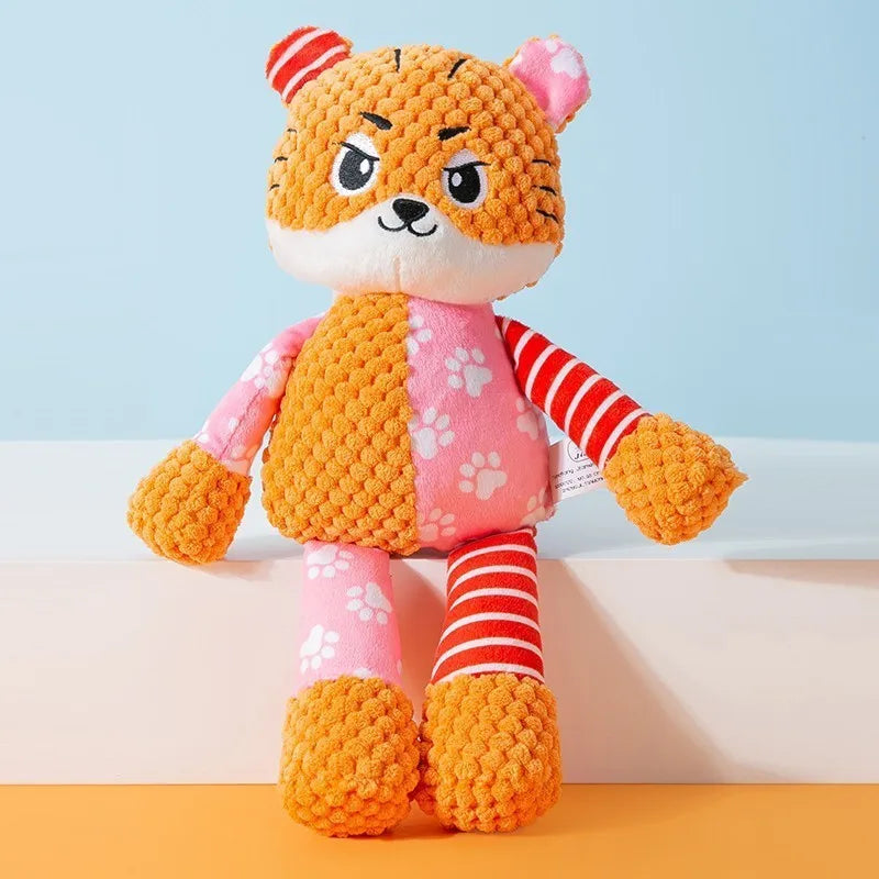 Squeaky Plush Pet Toy — Cute Animal Chew Toy for Dogs & Cats