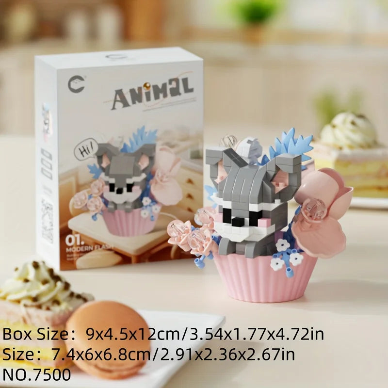 Cute Animal 3D Mini Building Block — DIY Puzzle Figure for Desk Decor & Gifting