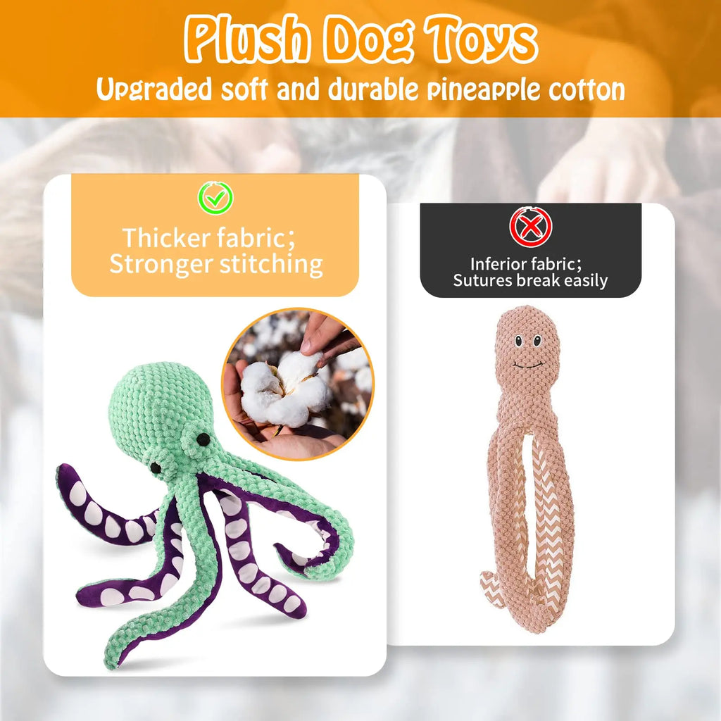 Octopus Shell Puzzle Toy — Interactive Squeaky Chew Toy for Dogs & Cats