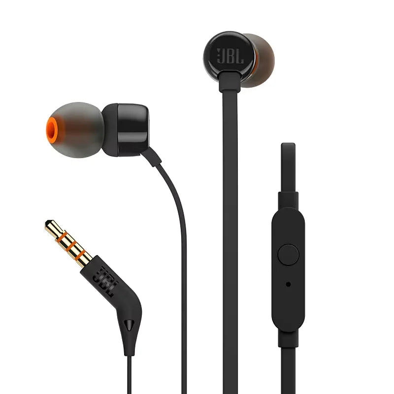 JBL TUNE Wired Earphones — Deep Bass In-Ear Headset with Microphone