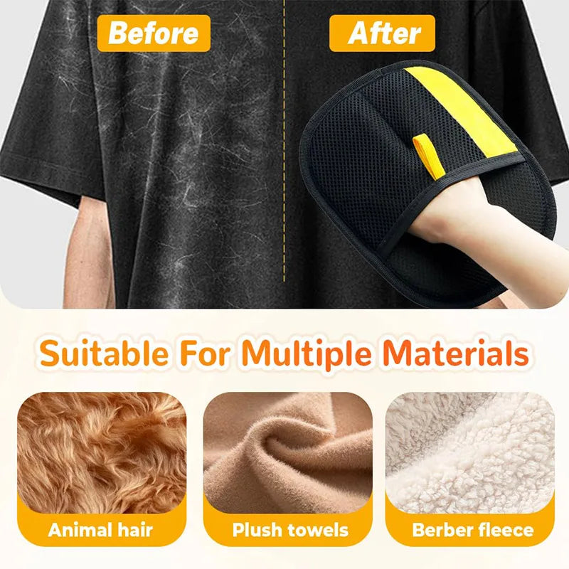 Pet Hair Removal Glove — Reusable Electrostatic Lint & Fur Cleaner for Dogs & Cats