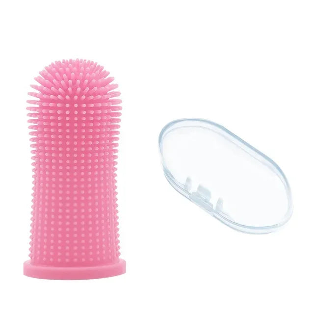 Silicone Finger Toothbrush for Dogs & Cats — Soft & Non-Toxic