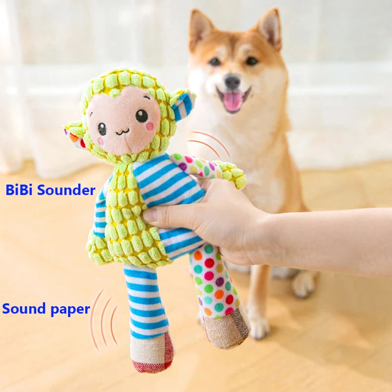 Squeaky Plush Pet Toy — Cute Animal Chew Toy for Dogs & Cats