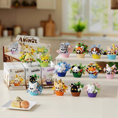 Cute Dessert Animal Building Block — Mini DIY Figure for Kids & Collectors