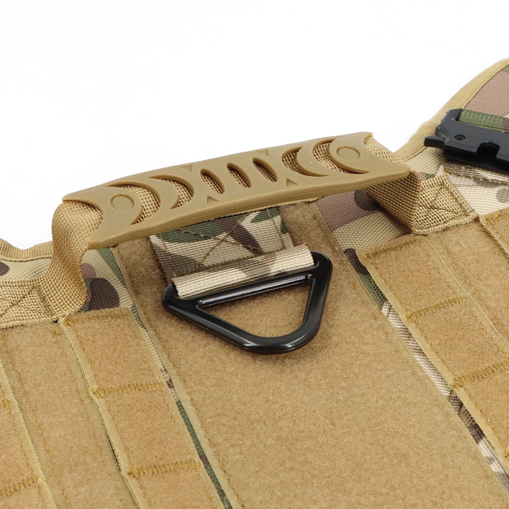 Tactical Military Dog Harness & Leash Set — No-Pull Training Vest for Large Dogs