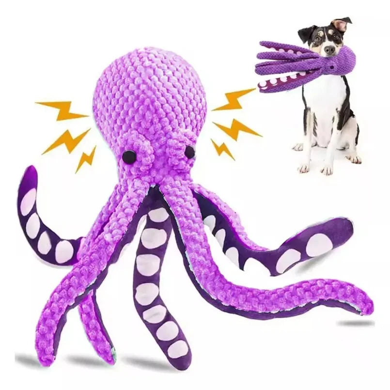 Octopus Shell Puzzle Toy — Interactive Squeaky Chew Toy for Dogs & Cats