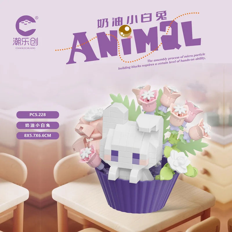 Cute Dessert Animal Building Block — Mini DIY Figure for Kids & Collectors