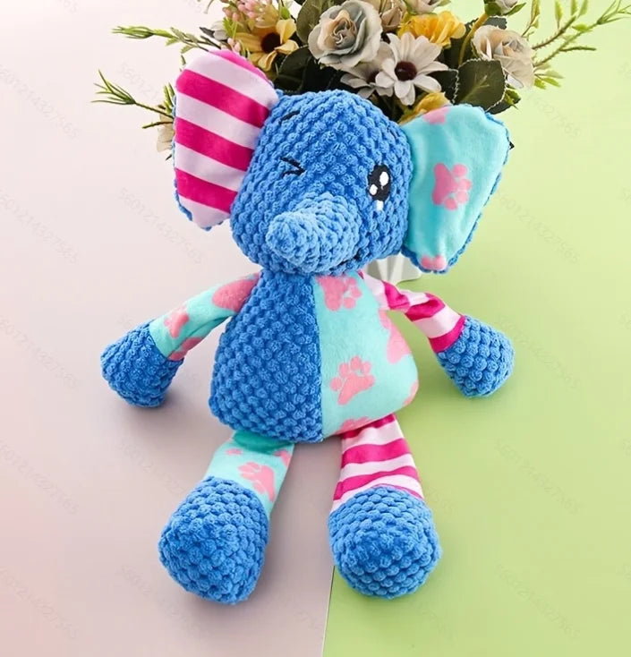 Squeaky Plush Pet Toy — Cute Animal Chew Toy for Dogs & Cats