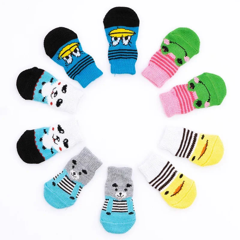 Non-Slip Pet Socks — Paw Protector for Dogs & Cats (4 Pack)