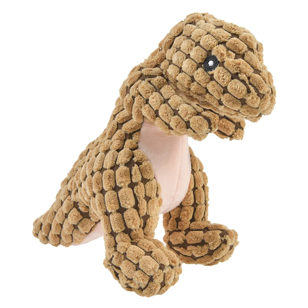 Plush Dinosaur Chew Toy for Dogs & Cats — Interactive Stuffed Animal Toy