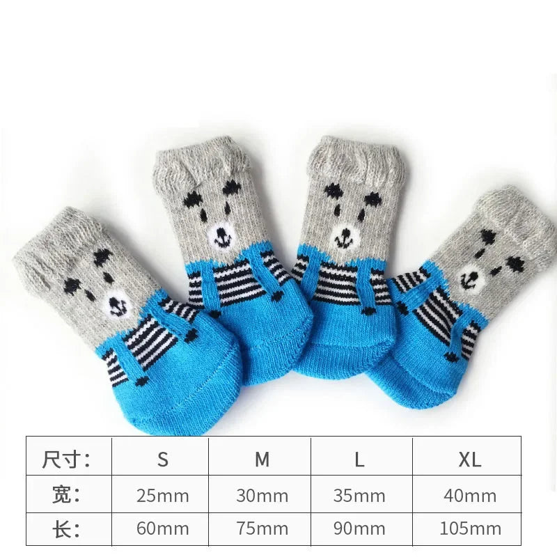Non-Slip Pet Socks — Paw Protector for Dogs & Cats (4 Pack)