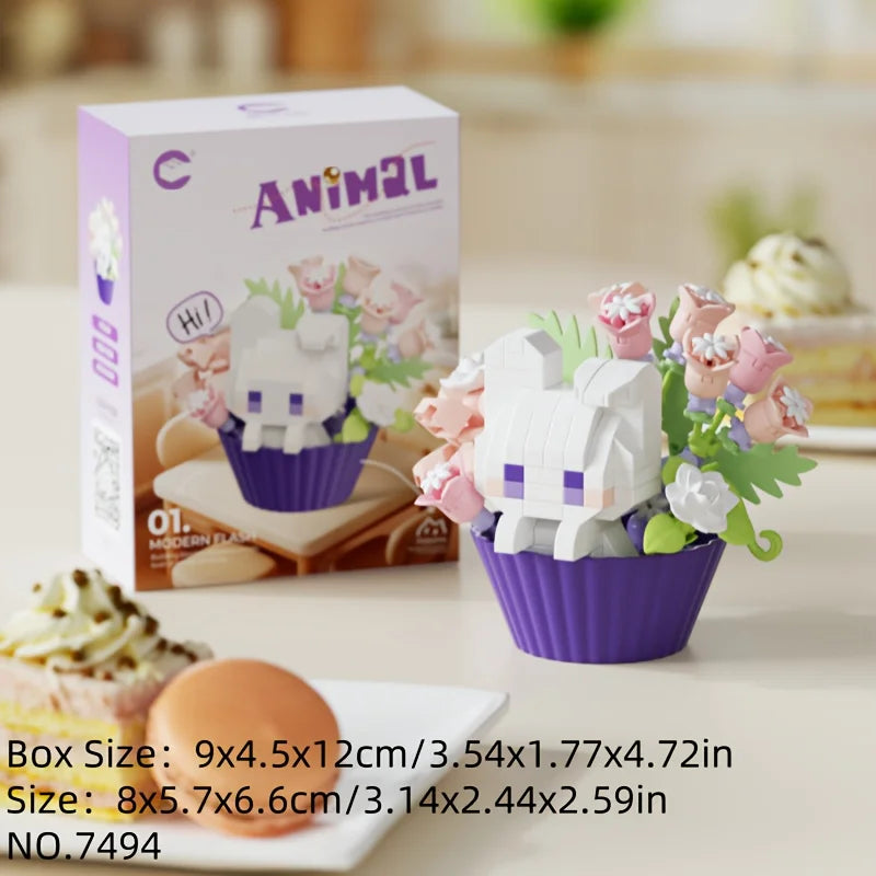 Cute Animal 3D Mini Building Block — DIY Puzzle Figure for Desk Decor & Gifting