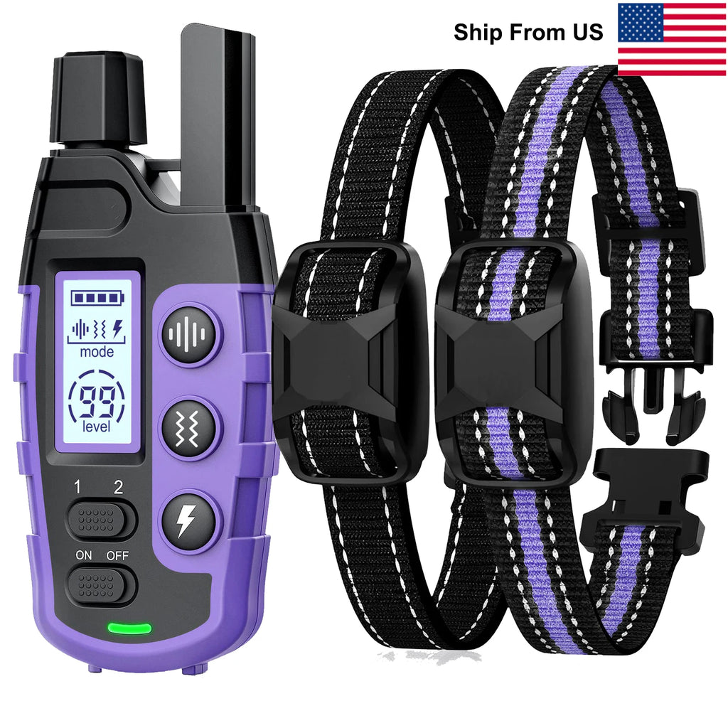 Electric Dog Training Collar with Remote — 3300Ft Range, Waterproof, Shock & Vibration