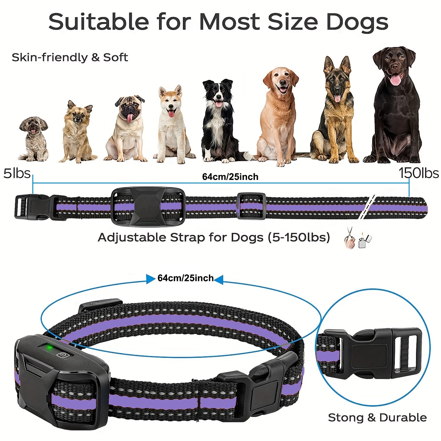 Electric Dog Training Collar with Remote — 3300Ft Range, Waterproof, Shock & Vibration