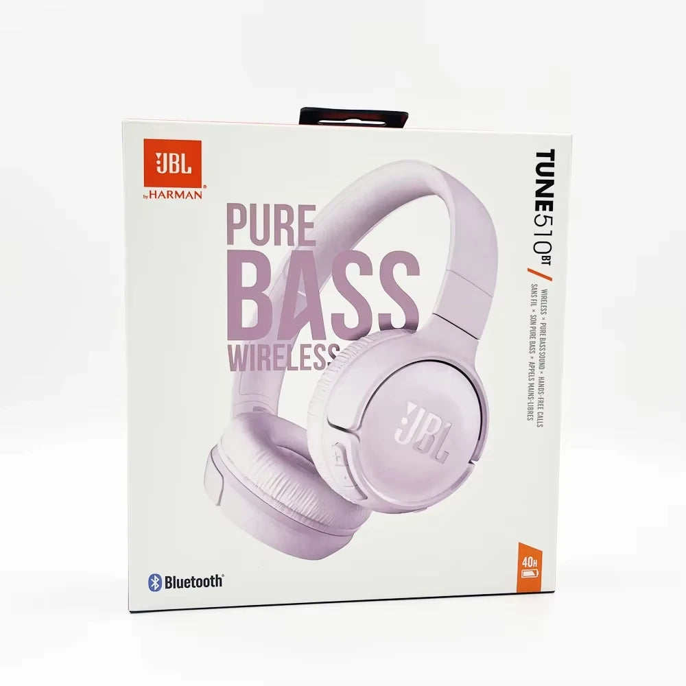 JBL Tune 510BT Wireless Bluetooth Headphones — 40H Playtime, Deep Bass, Over-Ear
