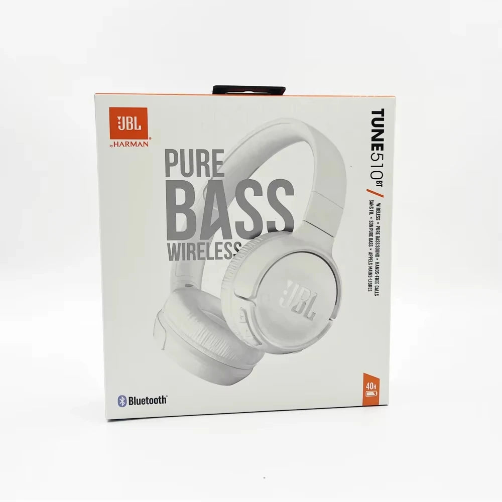 JBL Tune 510BT Wireless Bluetooth Headphones — 40H Playtime, Deep Bass, Over-Ear