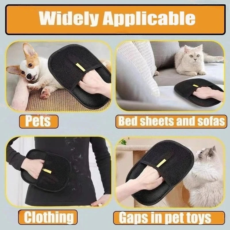 Pet Hair Removal Glove — Reusable Electrostatic Lint & Fur Cleaner for Dogs & Cats