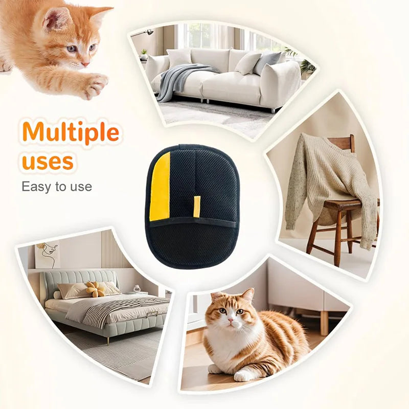 Pet Hair Removal Glove — Reusable Electrostatic Lint & Fur Cleaner for Dogs & Cats