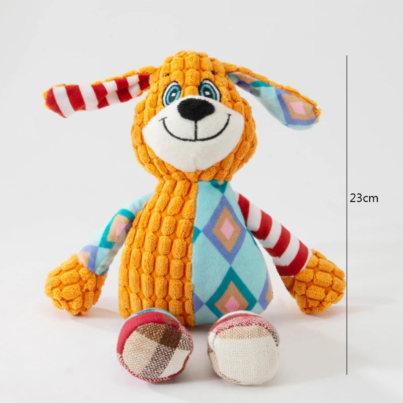 Squeaky Plush Pet Toy — Cute Animal Chew Toy for Dogs & Cats