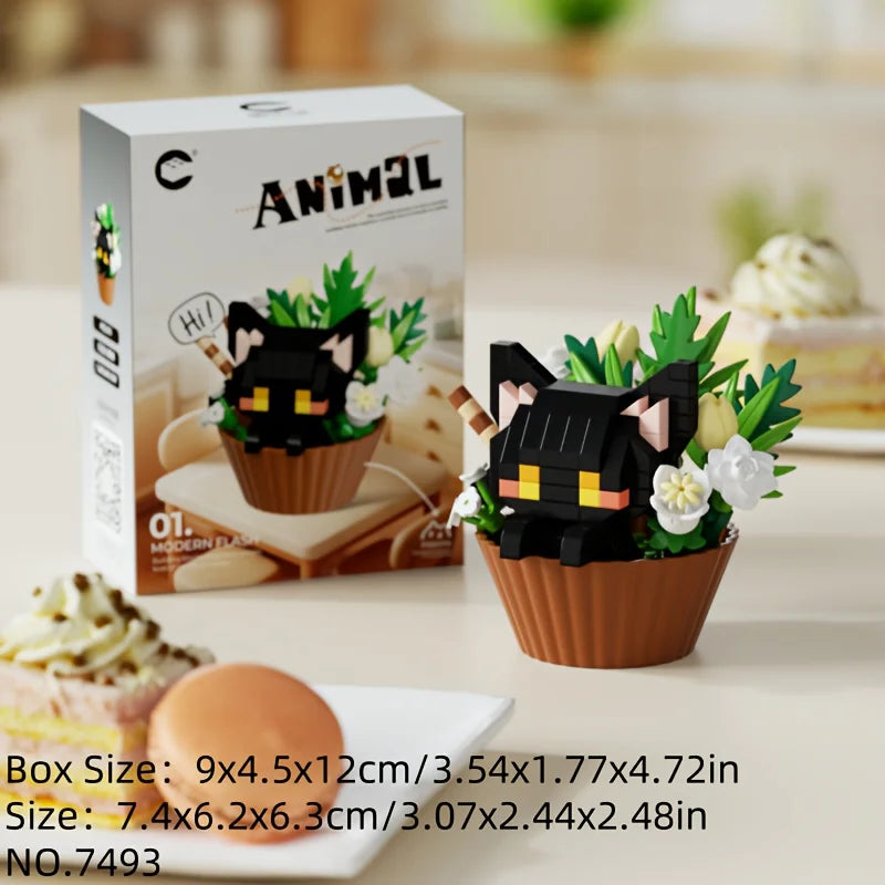 Cute Animal 3D Mini Building Block — DIY Puzzle Figure for Desk Decor & Gifting