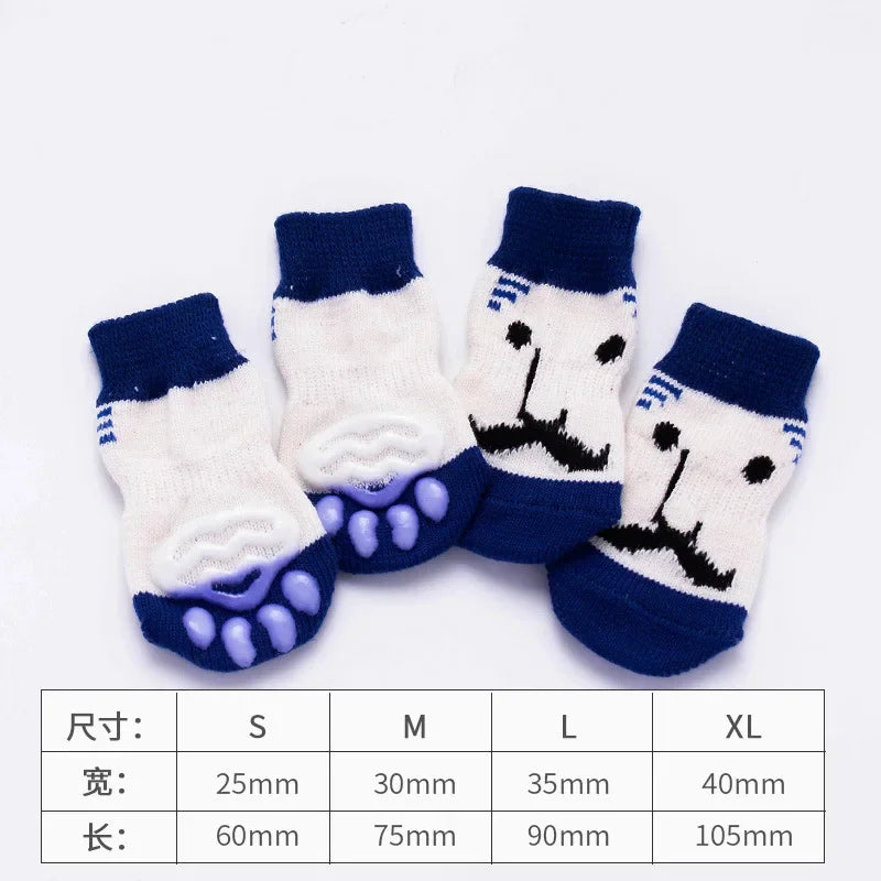Non-Slip Pet Socks — Paw Protector for Dogs & Cats (4 Pack)
