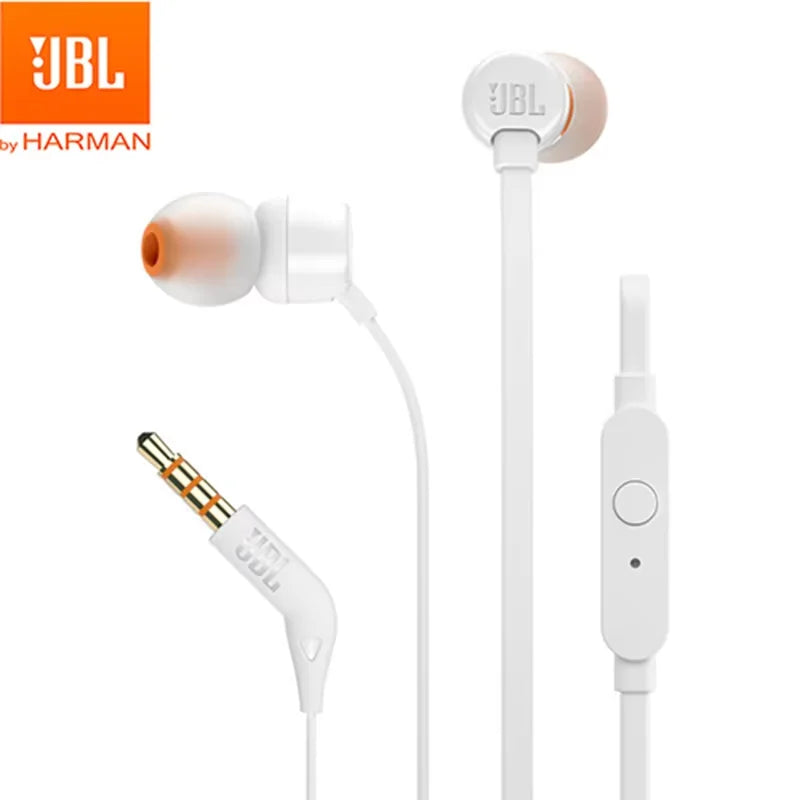 JBL TUNE Wired Earphones — Deep Bass In-Ear Headset with Microphone