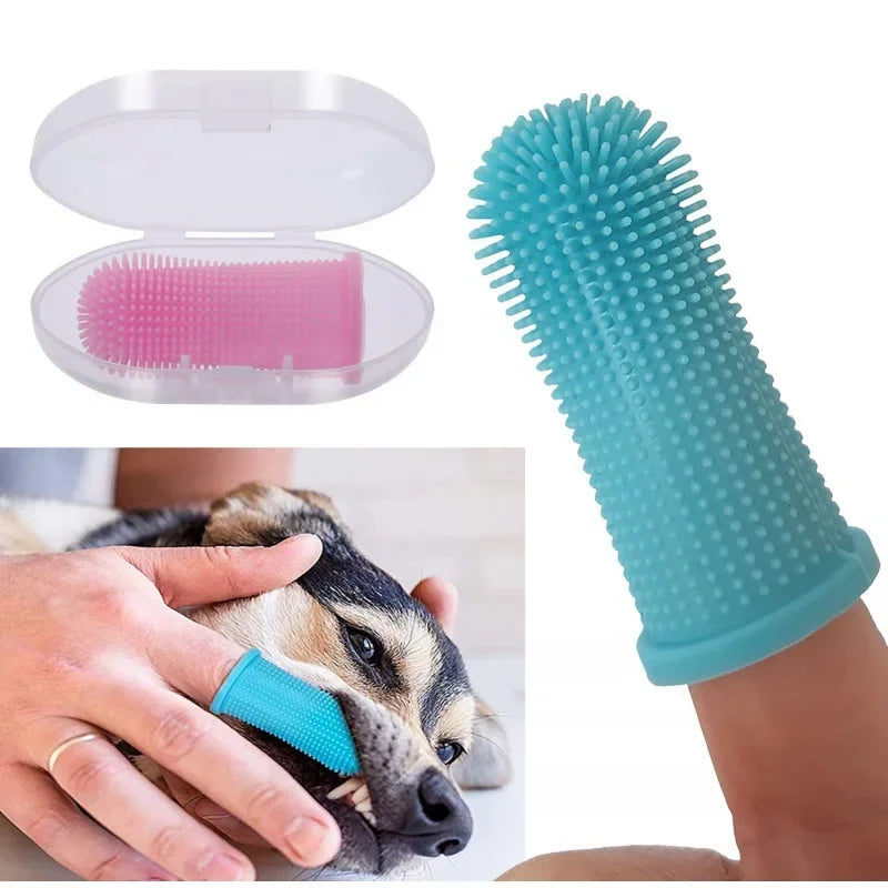 Silicone Finger Toothbrush for Dogs & Cats — Soft & Non-Toxic