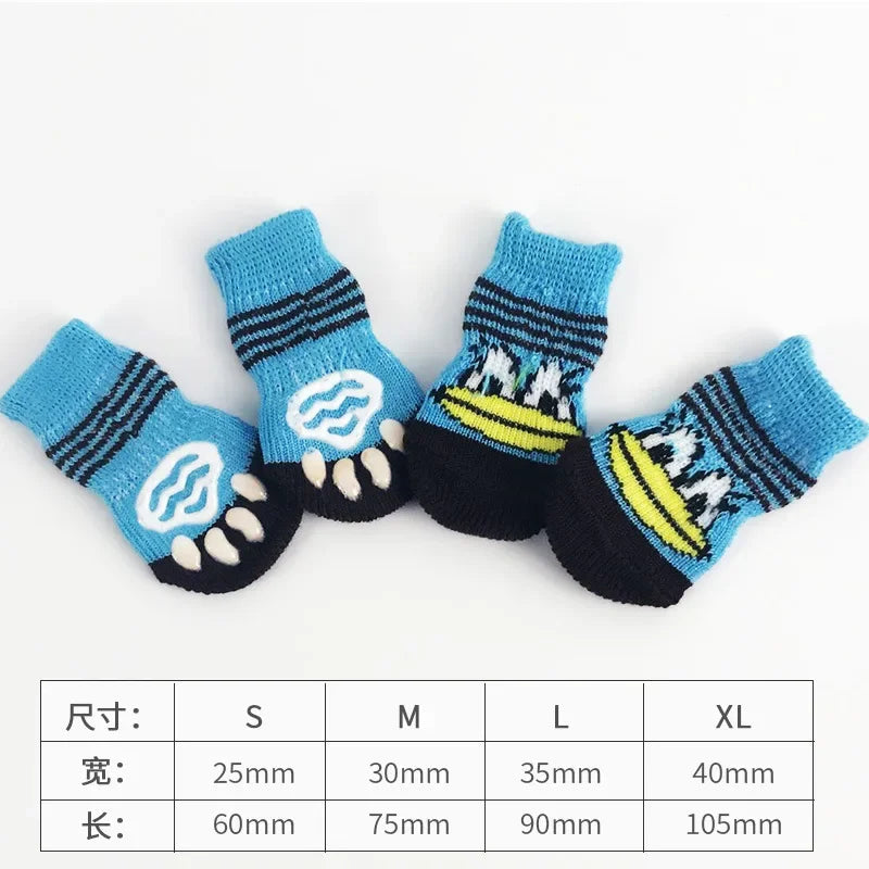 Non-Slip Pet Socks — Paw Protector for Dogs & Cats (4 Pack)
